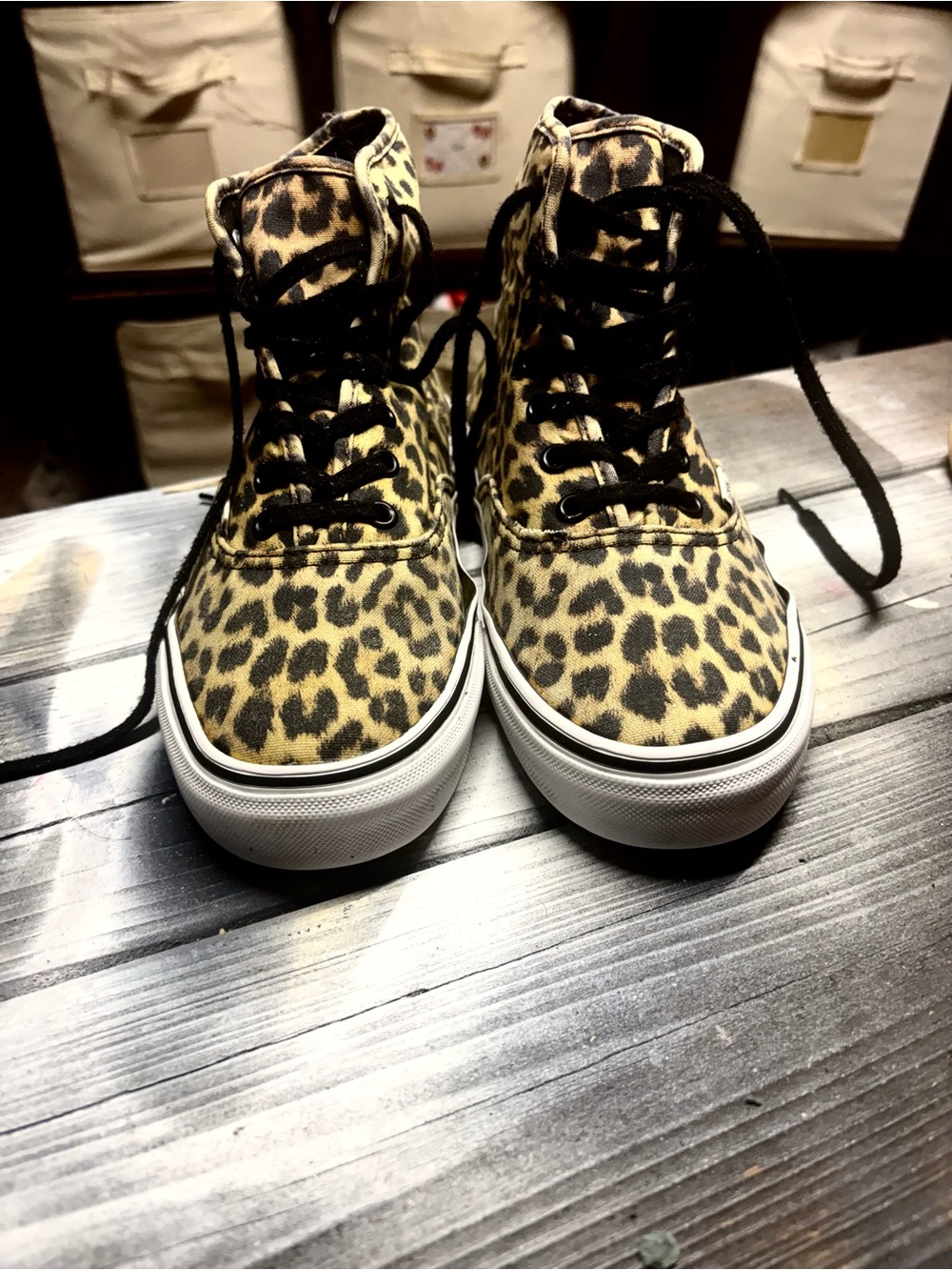 Vans leopard print high top sneakers #skateboarding #leopard womens 8.5